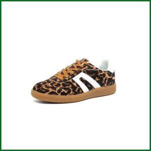 Retro Gum Sole Sneakers Lace Detail Casual Walking Shoes Anti Slip Trainers